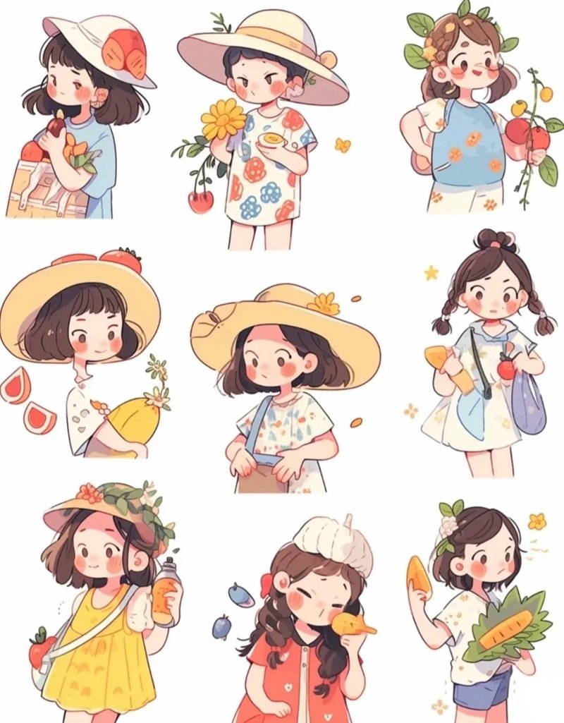 hình sticker cô gái cute 5