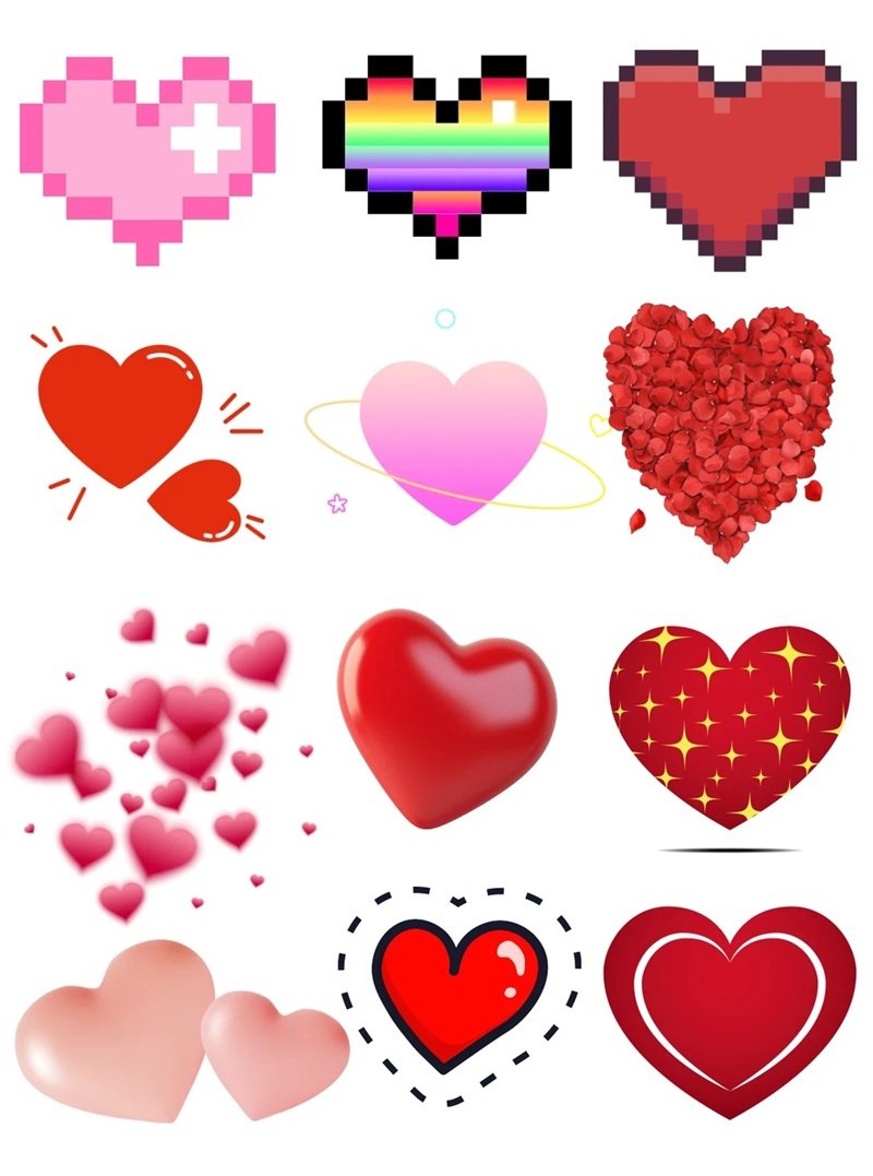 hình sticker trái tim