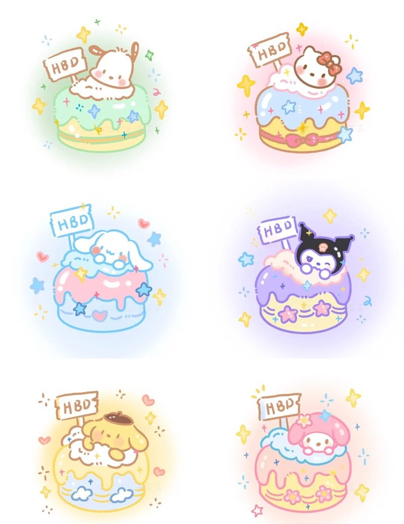 sticker bánh sinh nhật 14