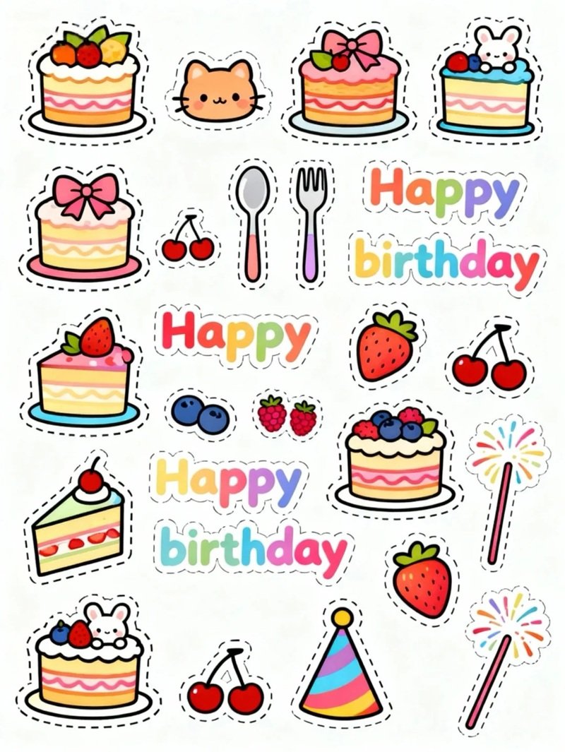 sticker bánh sinh nhật 17