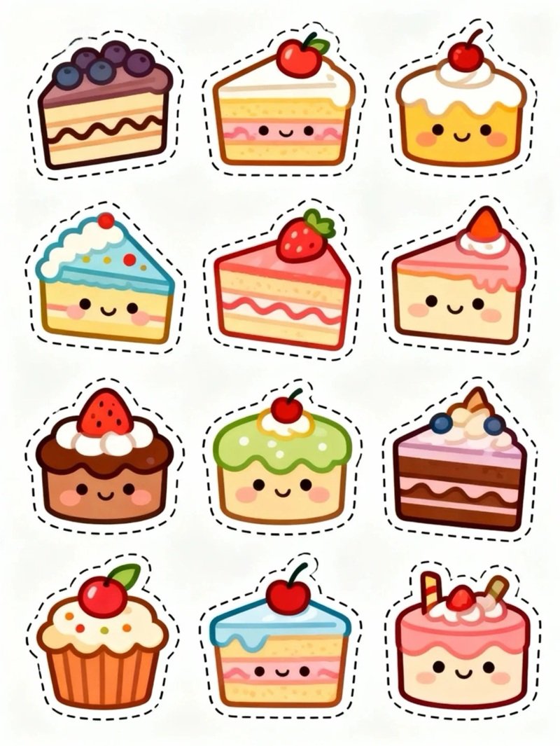 sticker bánh sinh nhật 18