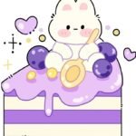 sticker bánh sinh nhật 24