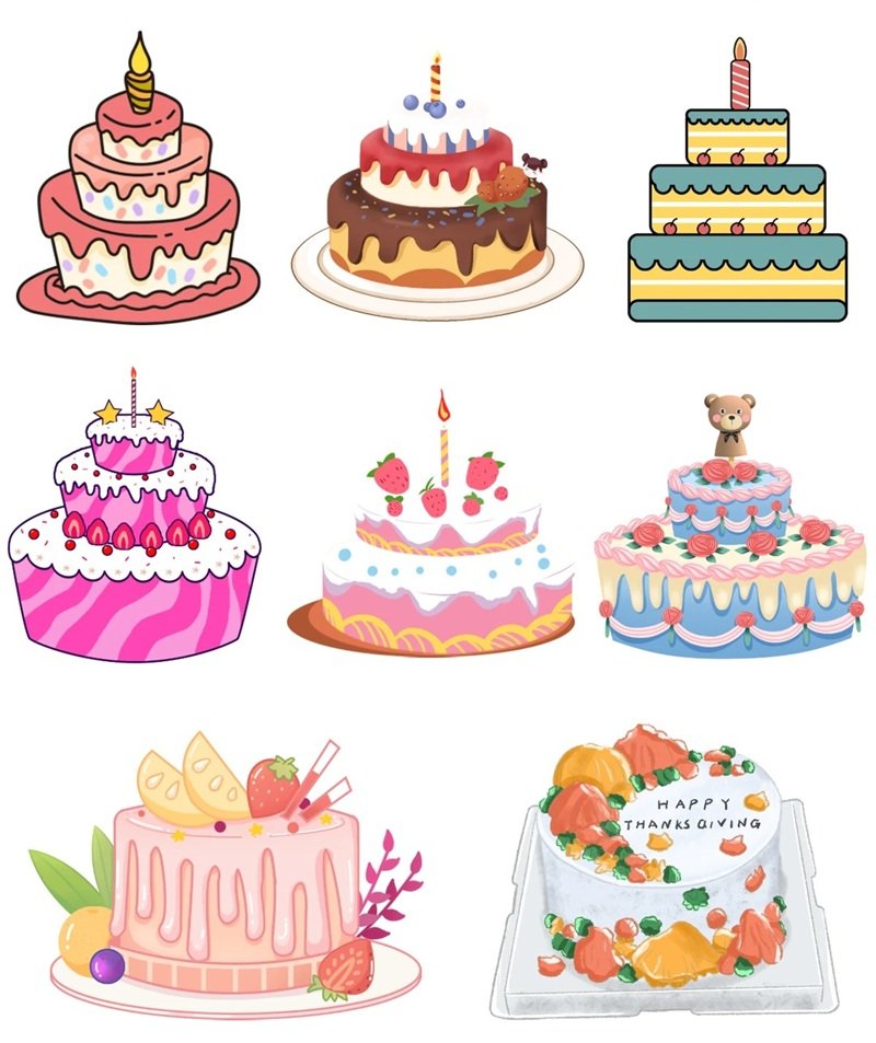 sticker bánh sinh nhật 26