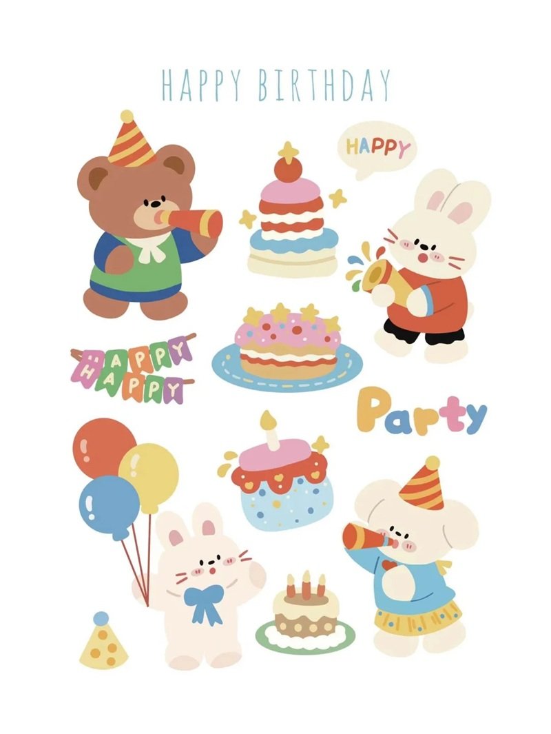 sticker bánh sinh nhật 27