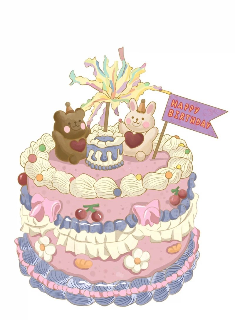 sticker bánh sinh nhật 5