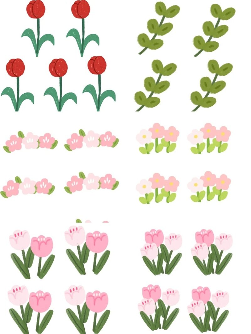 sticker bông hoa 8