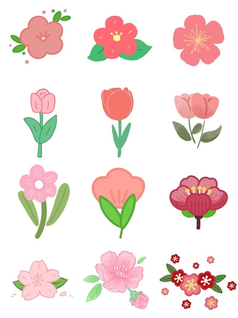 sticker bông hoa 9