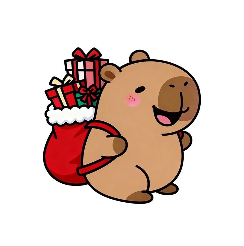 sticker capybara 10