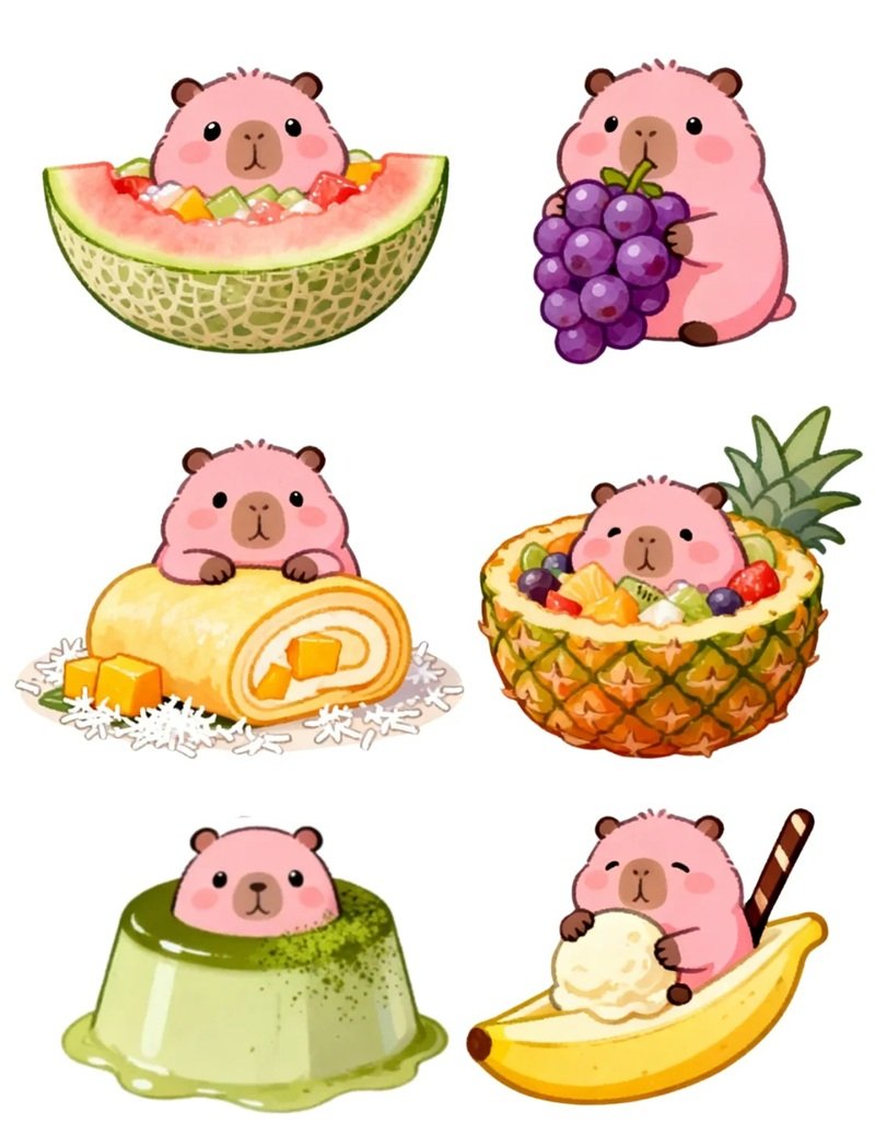 sticker capybara 28
