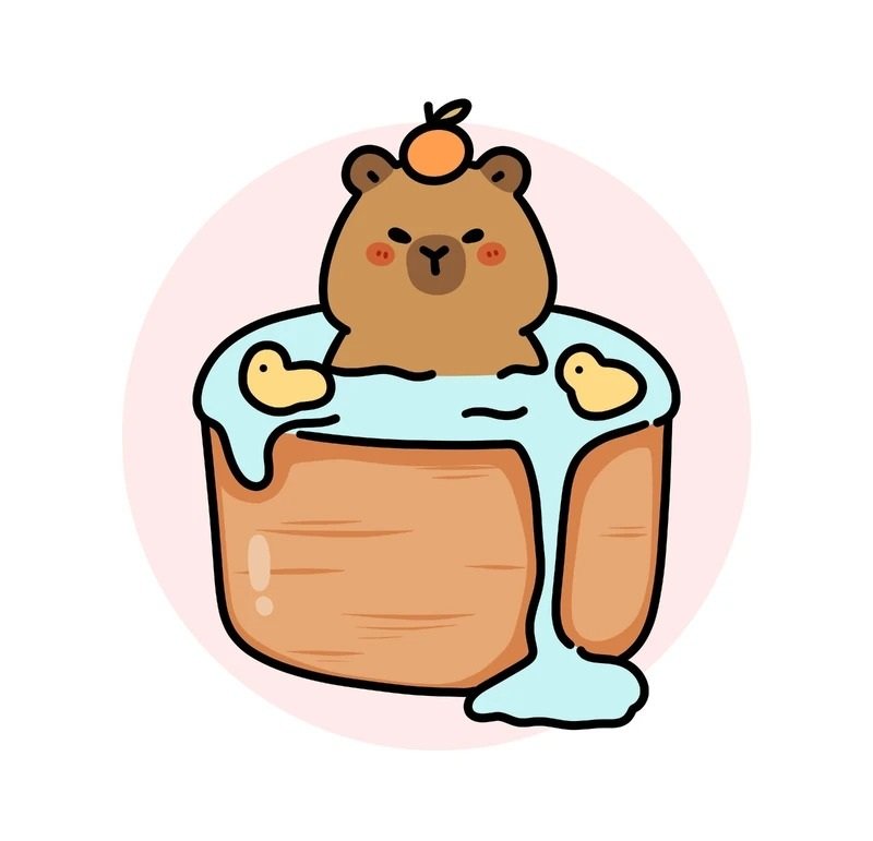 sticker capybara 30