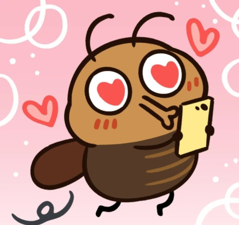 sticker con gián cute