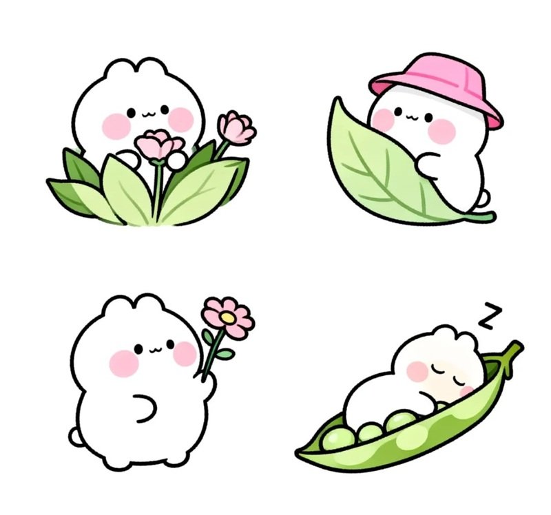sticker con vật cute 1