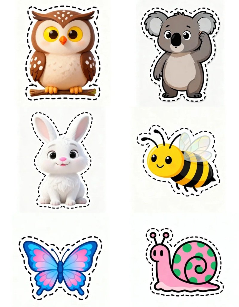 sticker con vật cute 2