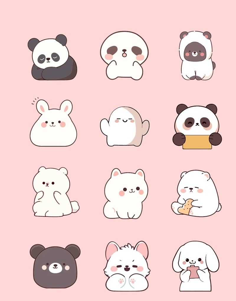 sticker con vật cute 3