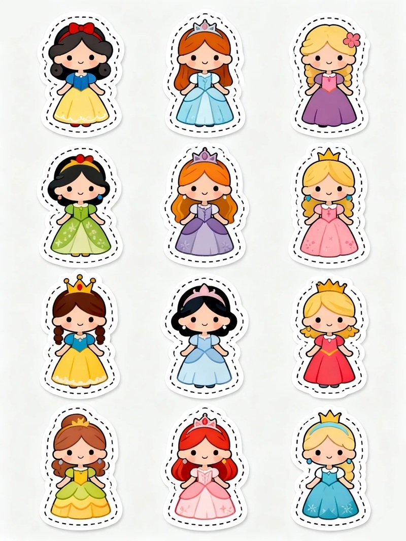 sticker công chúa 1