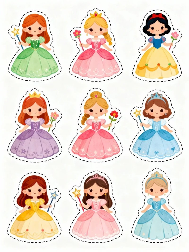 sticker công chúa 8