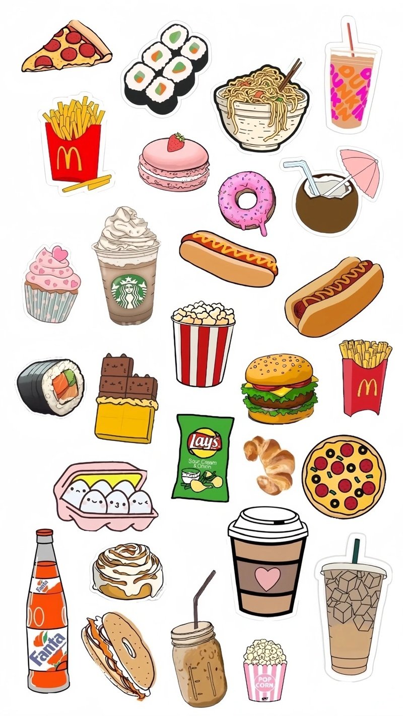 sticker đồ ăn vặt 11
