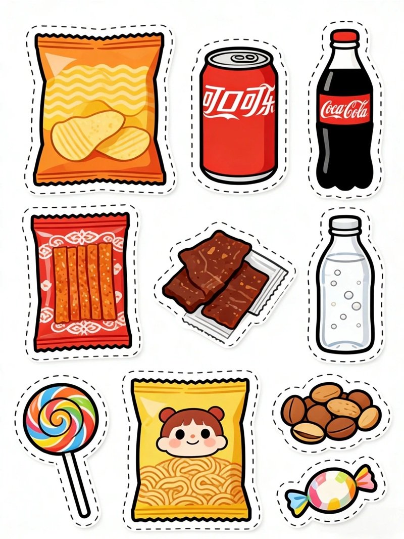 sticker đồ ăn vặt 15