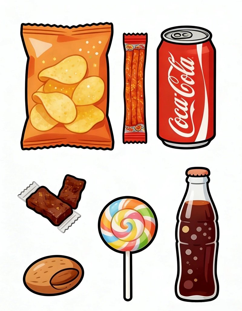 sticker đồ ăn vặt 17
