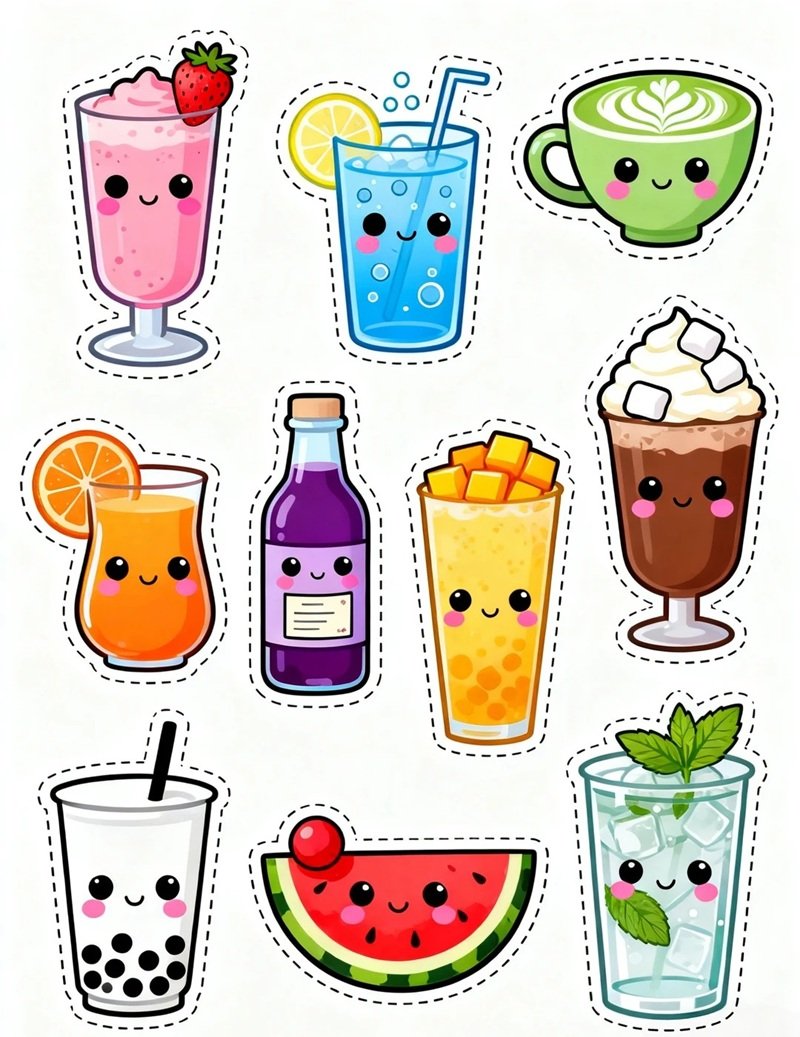 sticker đồ ăn vặt 19