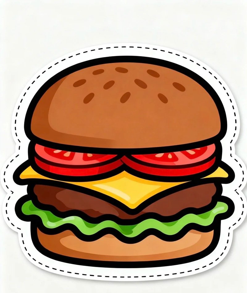 sticker đồ ăn vặt 25