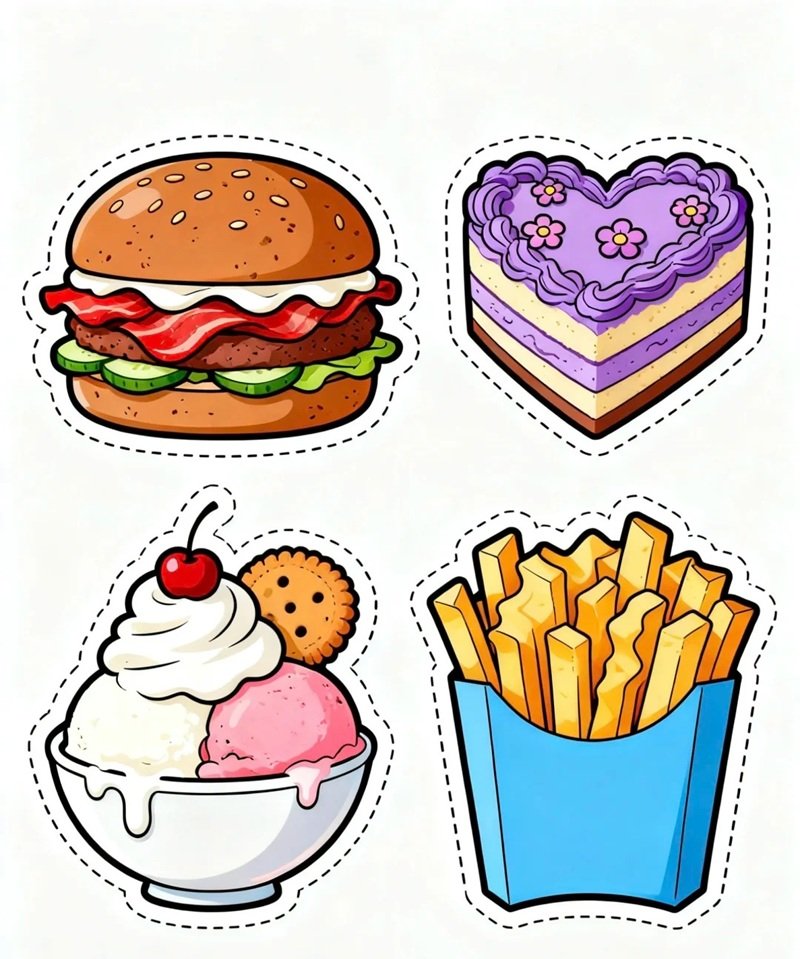 sticker đồ ăn vặt 29