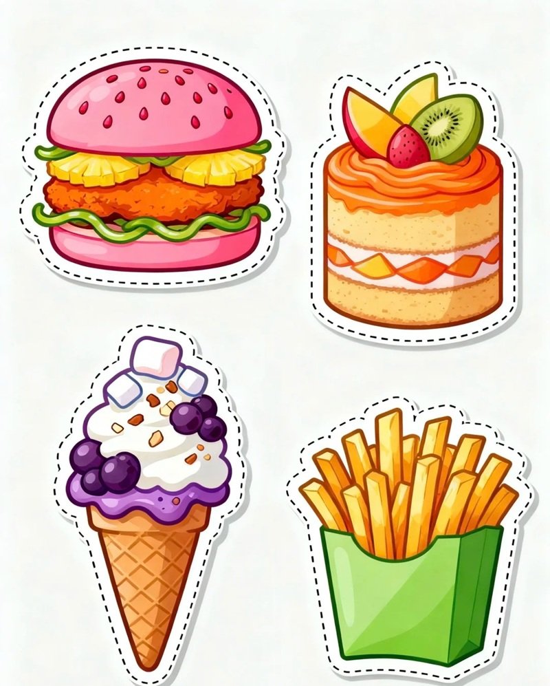sticker đồ ăn vặt 30