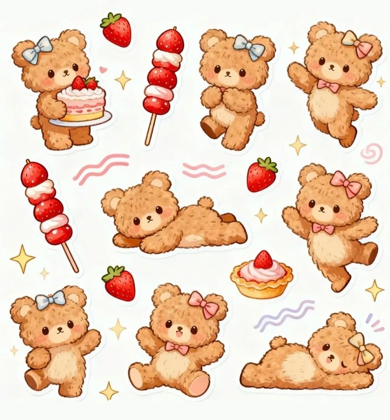 sticker gấu 26