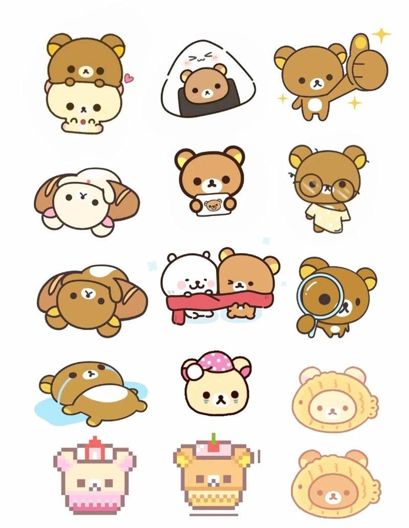 sticker gấu 31