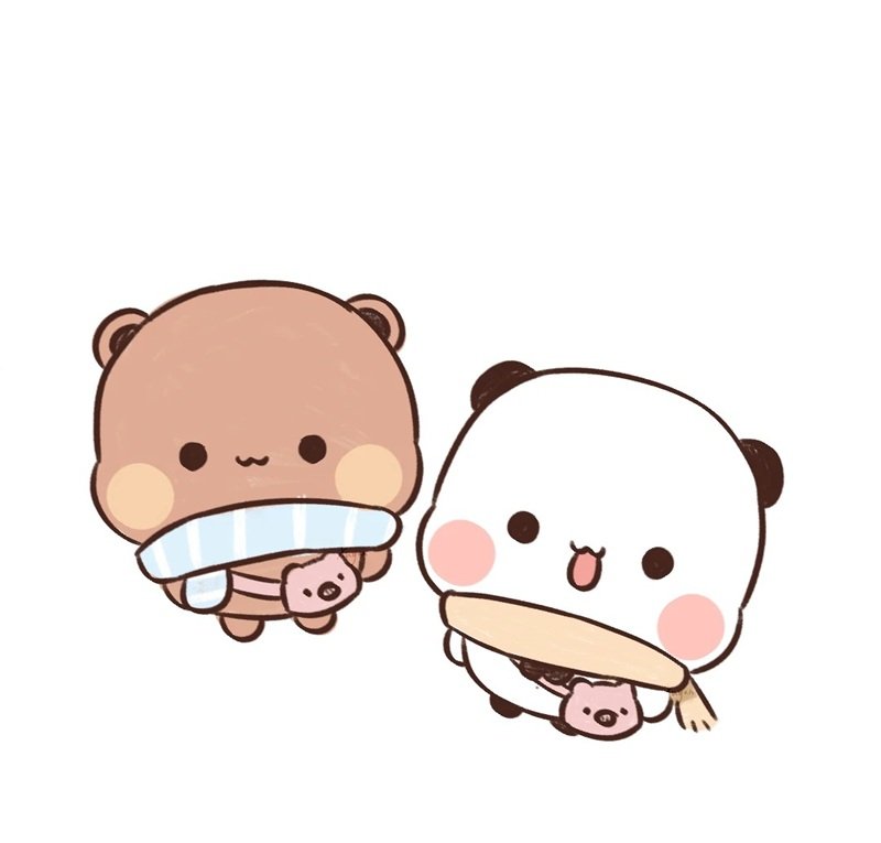 sticker gấu dí nhau 13