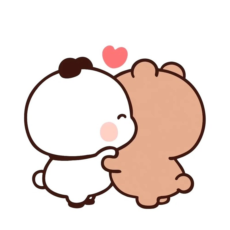 sticker gấu dí nhau 20