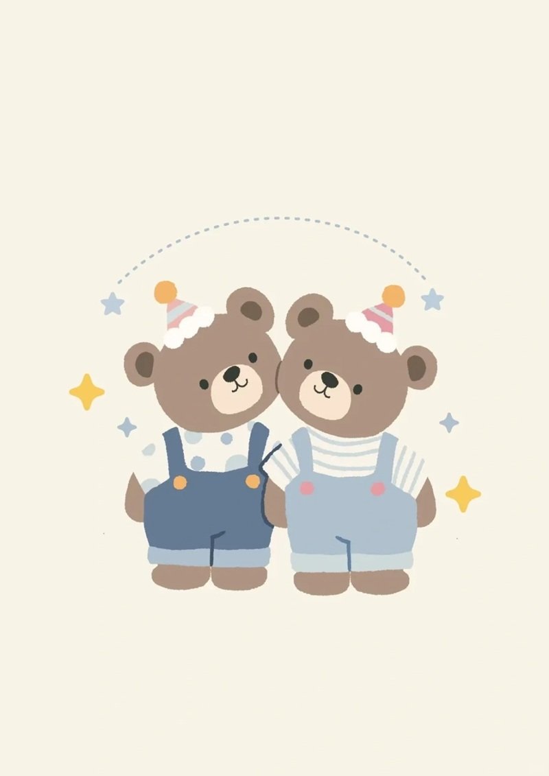 sticker gấu dí nhau 28