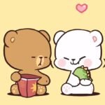 sticker gấu dí nhau 34