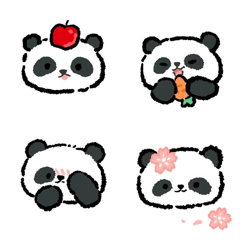 sticker gấu trúc 12