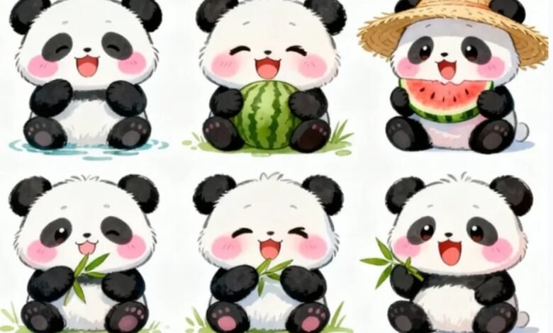 sticker gấu trúc 34