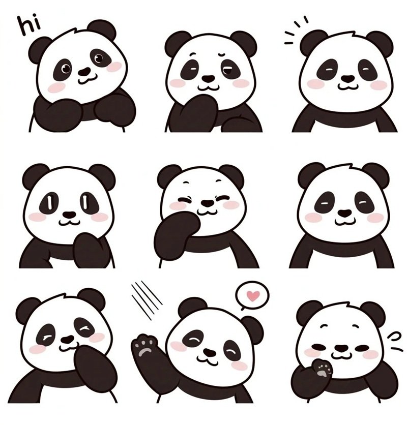 sticker gấu trúc 5