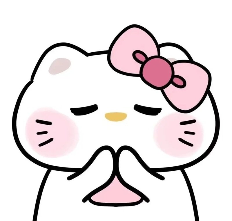 sticker hello kitty khóc nhè