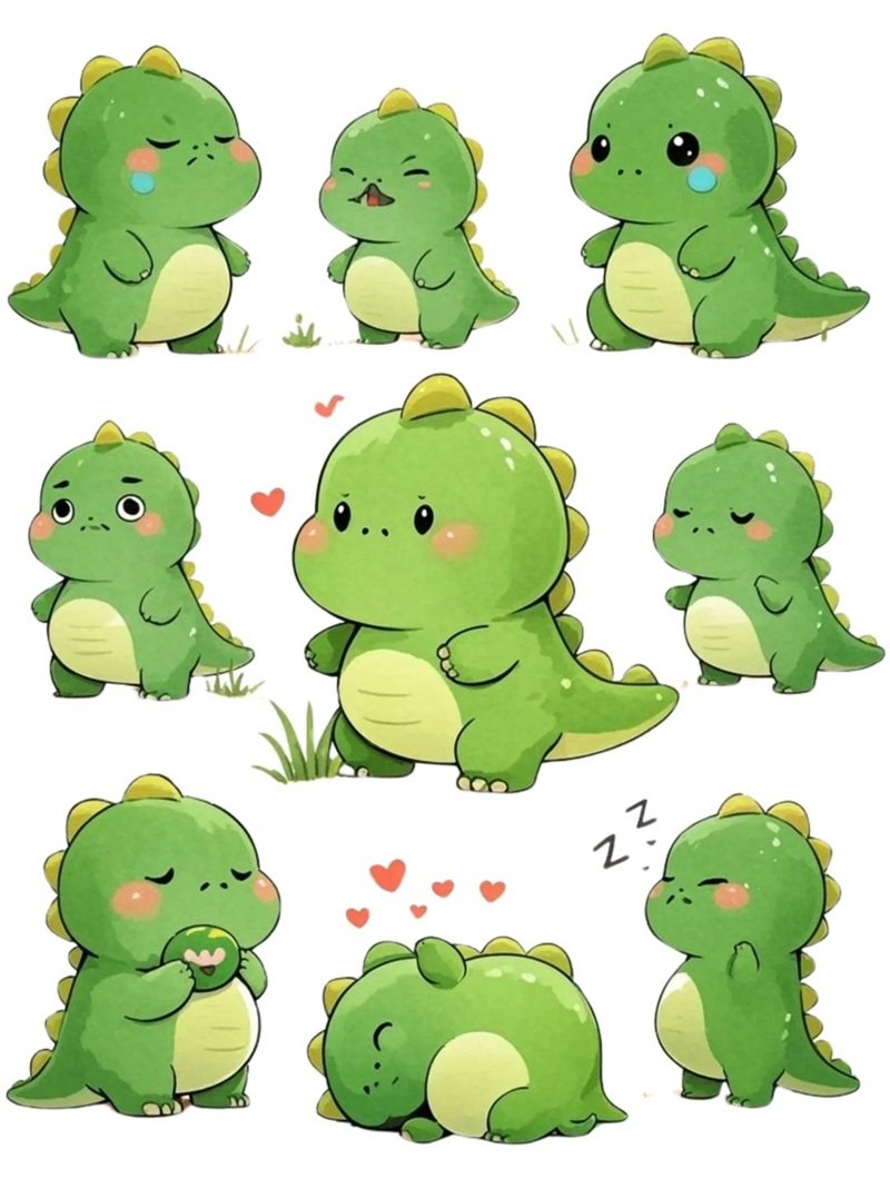 sticker khủng long 2