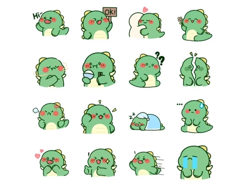 sticker khủng long 29