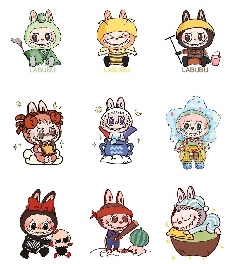 sticker labubu 15