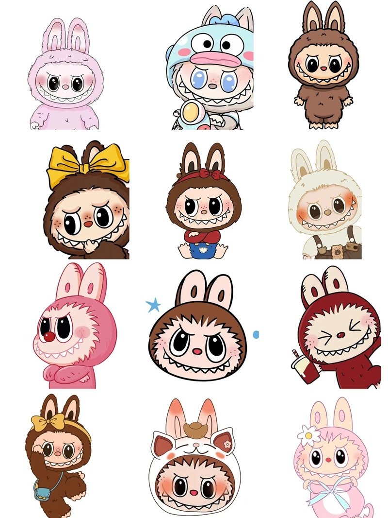 sticker labubu 39