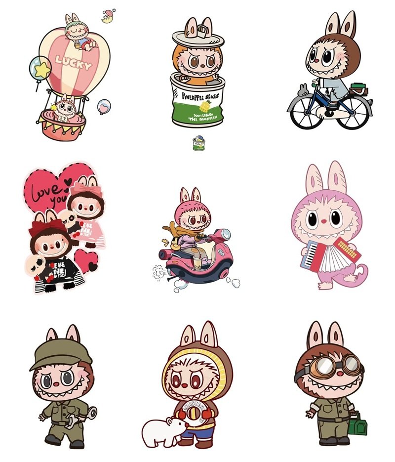 sticker labubu 4