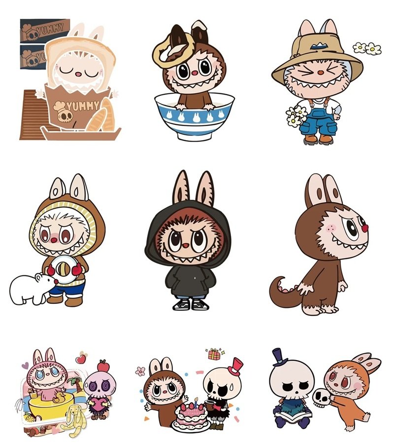 sticker labubu 5