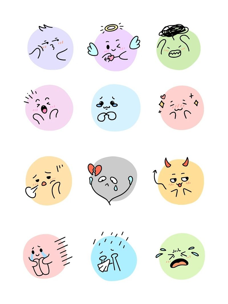 sticker mặt buồn 27