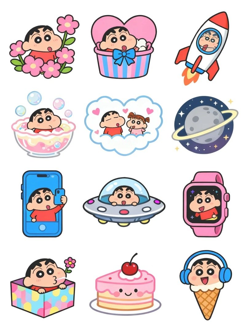 sticker shin cute