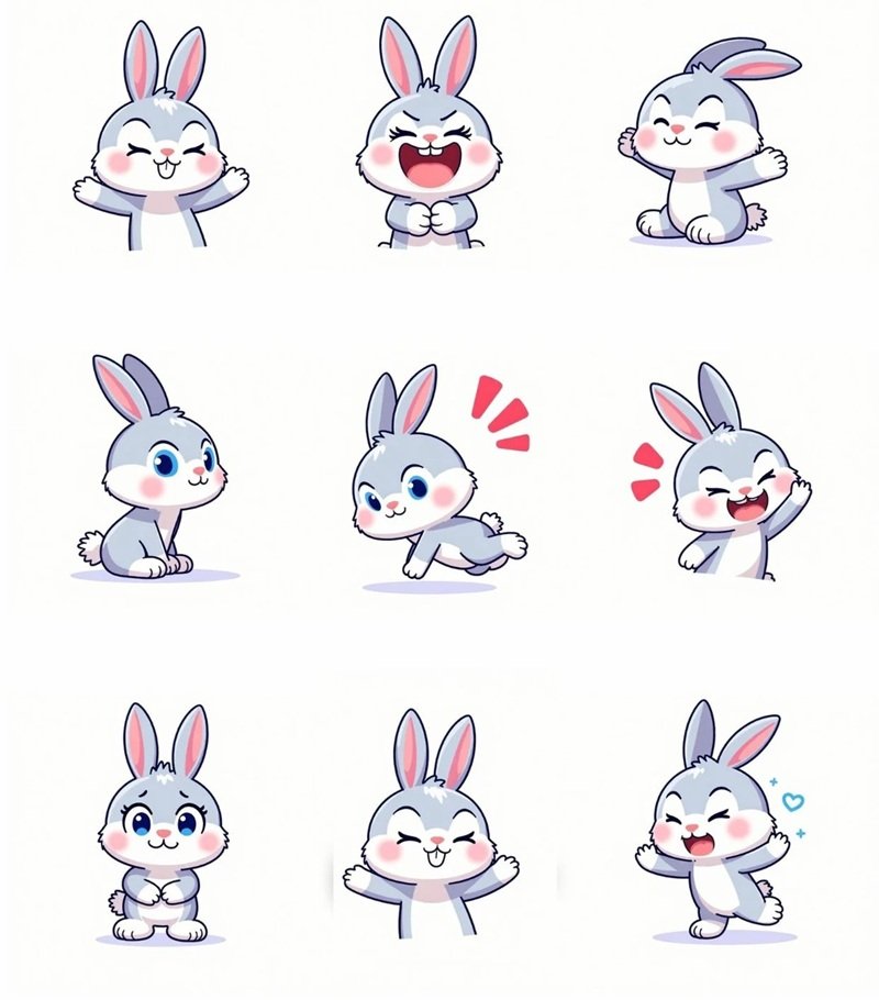 sticker thỏ cute 19