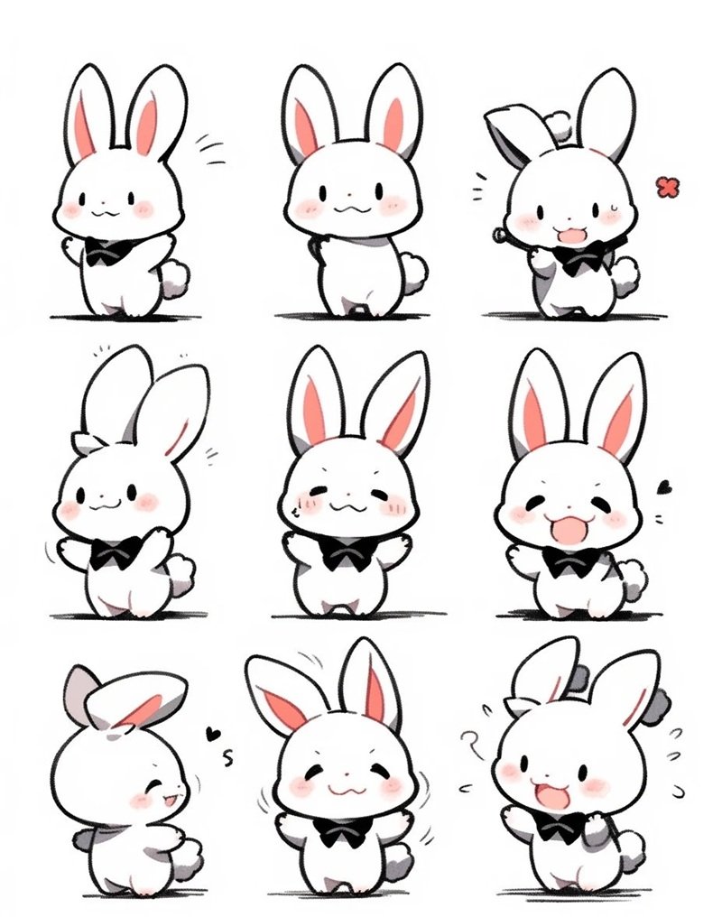 sticker thỏ cute 23