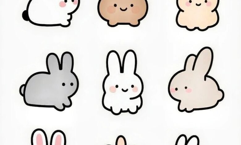 sticker thỏ cute 24