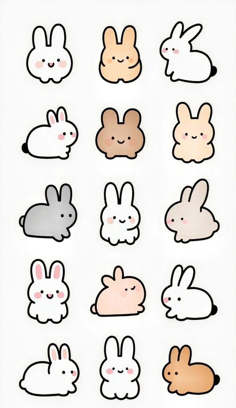 sticker thỏ cute 24