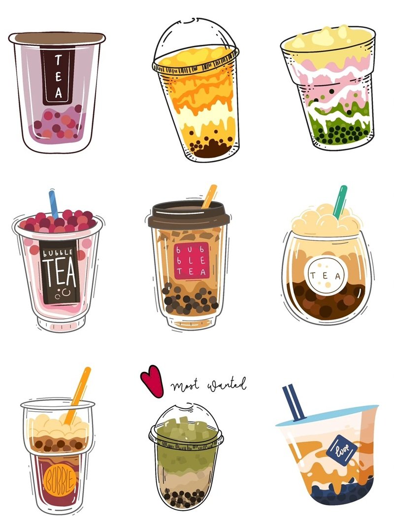 sticker trà sữa 30